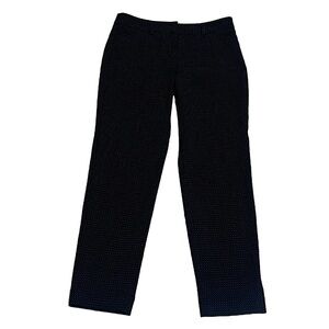 Express Editor ankle crop straight leg low rise dress pants size 0 polka dot